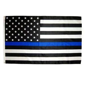 United States Flag 3 X 5 Foot Thin Blue Line Law Enforcement Officers Ou…